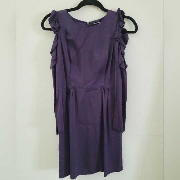 Club Monaco plum dress with cut-out sleeves Size 00 - Picture 3 of 16